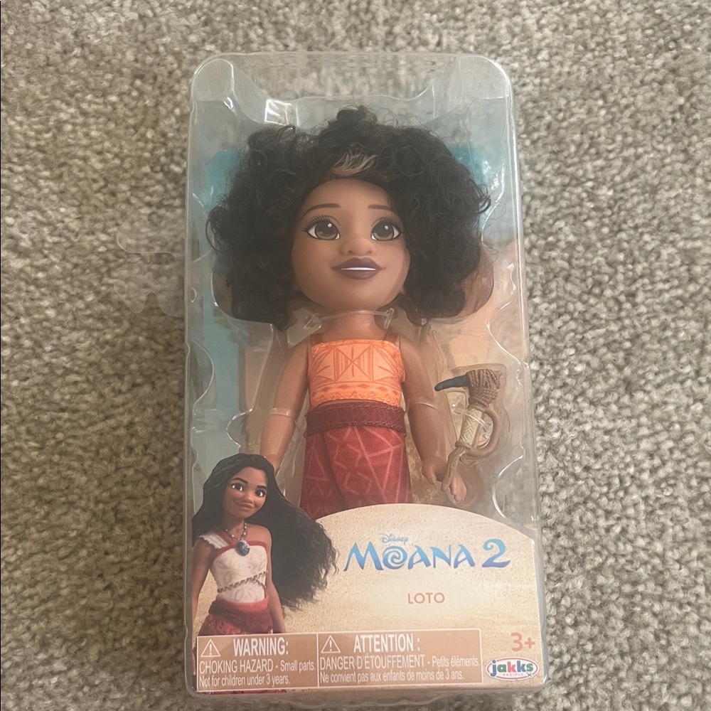 Disney Moana Doll with Black Hair and Red Outfit